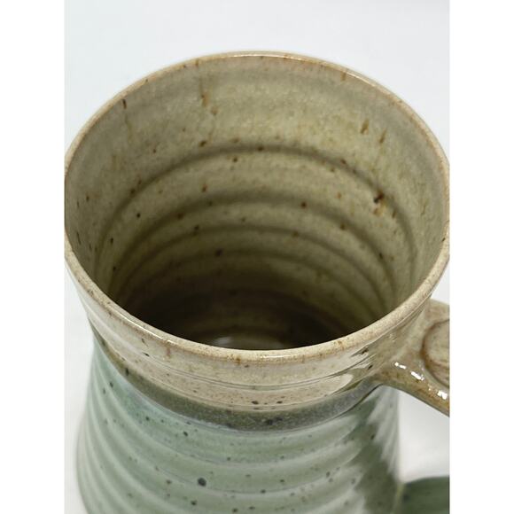 Standing Stone Dog Studio Pottery Mug Green Handmade 14 OZ - Picture 5 of 8